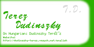 terez dudinszky business card
